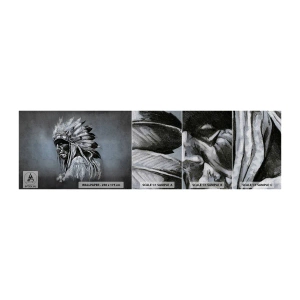 Prøve Fototapet Premium Canvas - Tilbage til rødderne - indisk, Plume, Mand - 100x30 cm