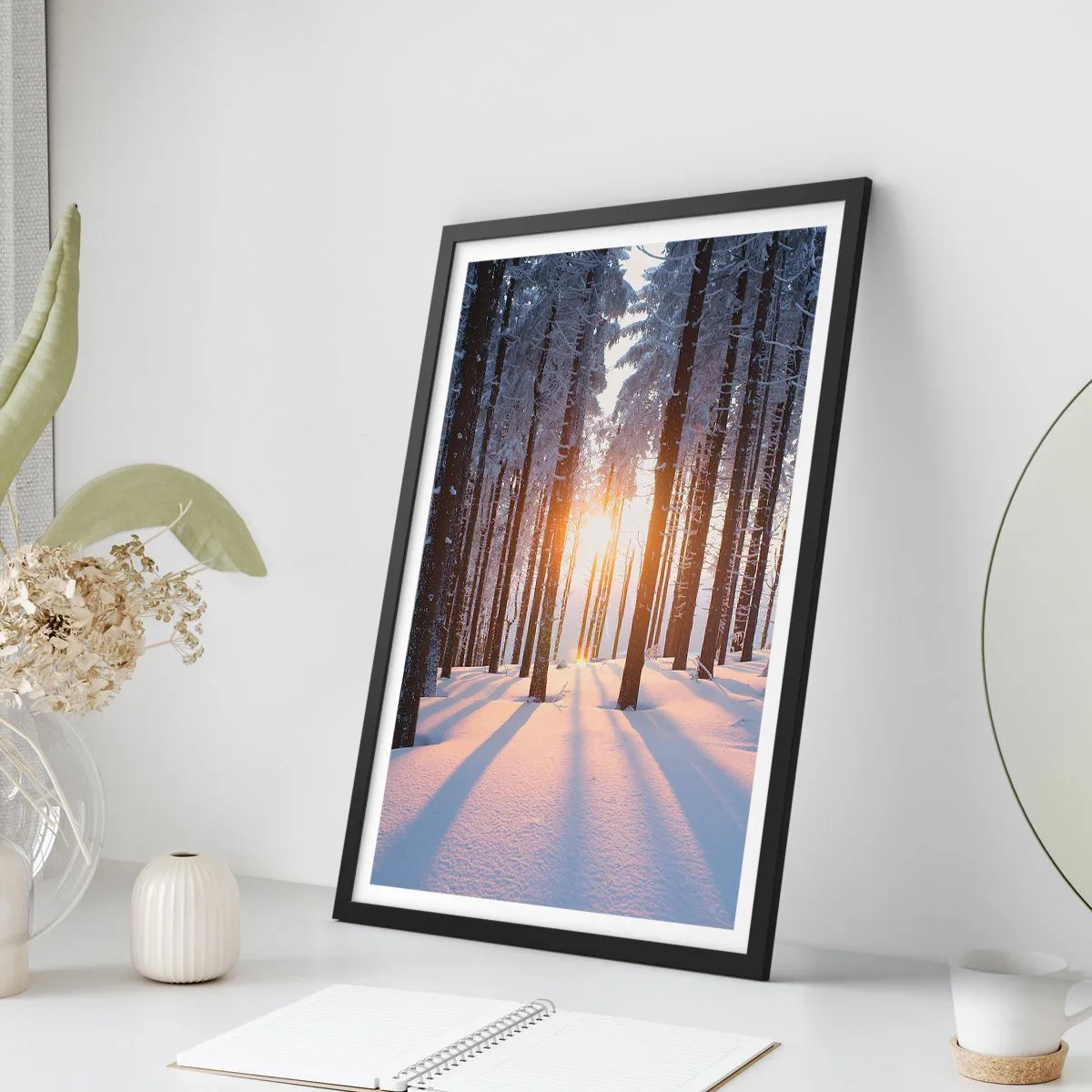 Plakat i sort ramme - Klart i sort og hvidt - 30x40 cm