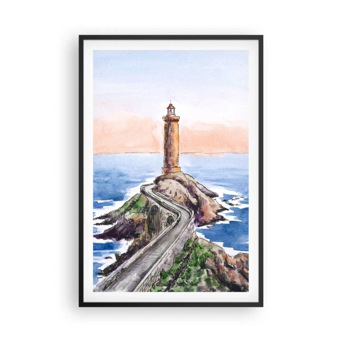 Plakat i sort ramme - Med front mod havet - 61x91 cm