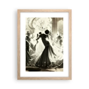 Plakat i ramme af lyst egetræ - Den store maskerade - 30x40 cm