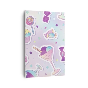 Lærredstryk - Billede på lærred - At have en fødselsdag hver dag - 80x120 cm