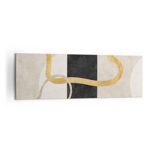 Lærredstryk - Billede på lærred - Sløjfeformede former - 160x50 cm