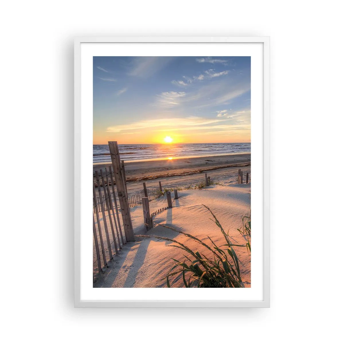 Plakat i hvid ramme - Vindens blænding og skygge - 50x70 cm