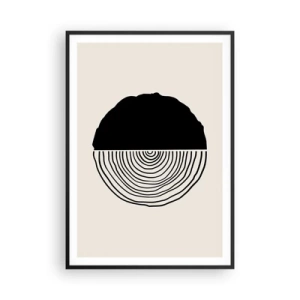 Plakat i sort ramme - Halvt og halvt - 70x100 cm