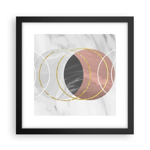 Plakat i sort ramme - Sfærernes musik - 30x30 cm