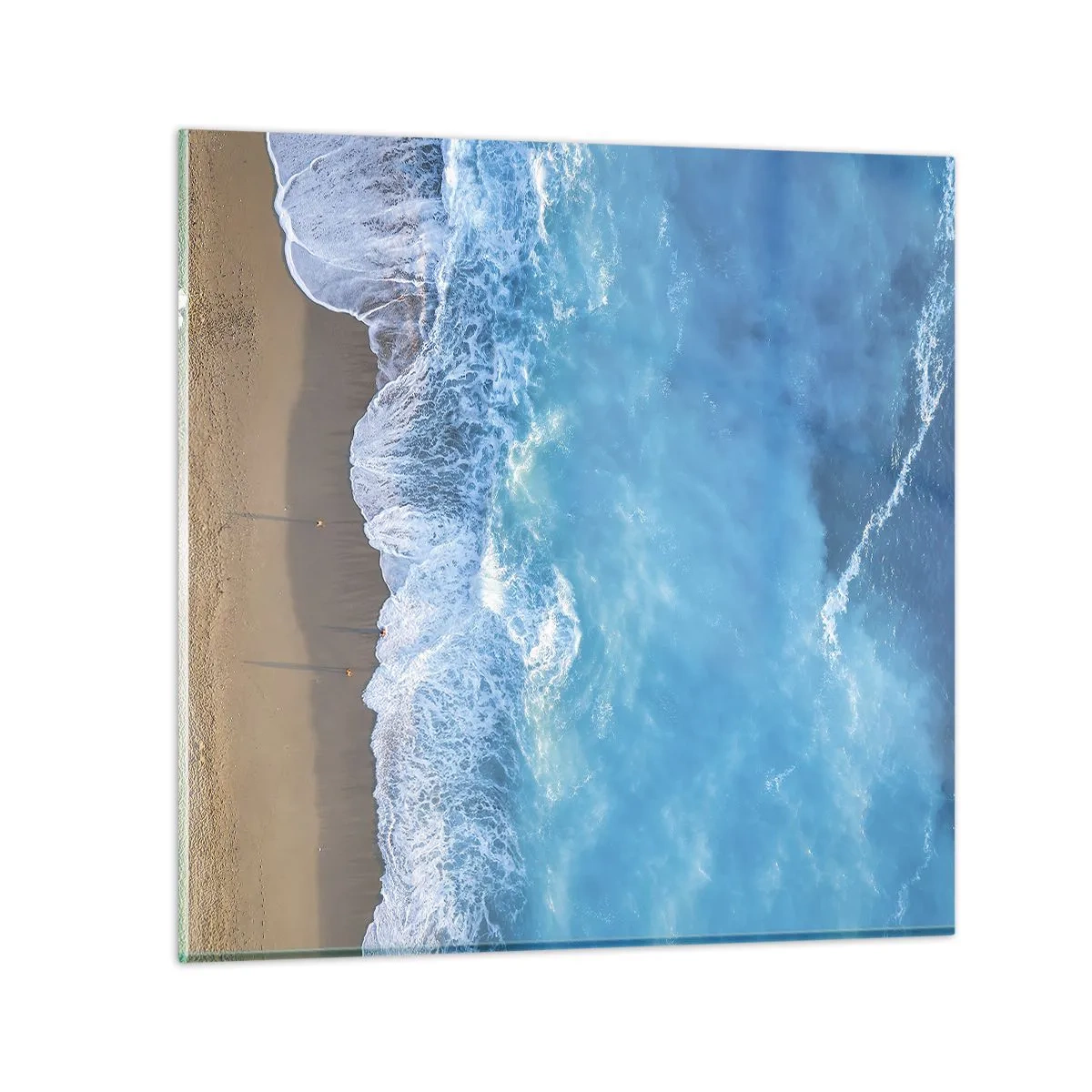 Billede på glas - Den blå kraft - 50x50 cm