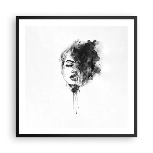 Plakat i sort ramme - Hvad piger drømmer om - 60x60 cm