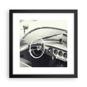 Plakat i sort ramme - Vejr for de rige - 30x30 cm