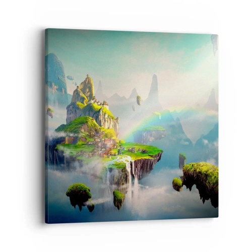 Lærredstryk - Billede på lærred - Midden - lykkelige øer - 40x40 cm