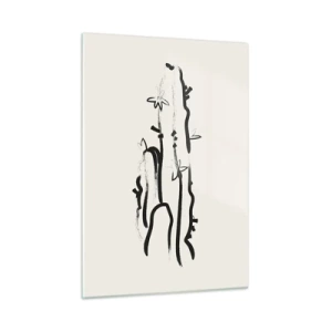 Billede på glas - Blomstrende urt - 50x70 cm