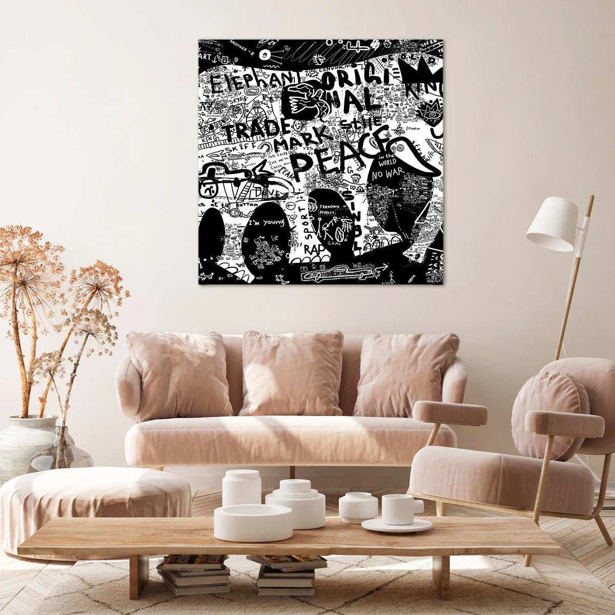 Lærredstryk - Billede på lærred - Gadens rige verden - 70x70 cm