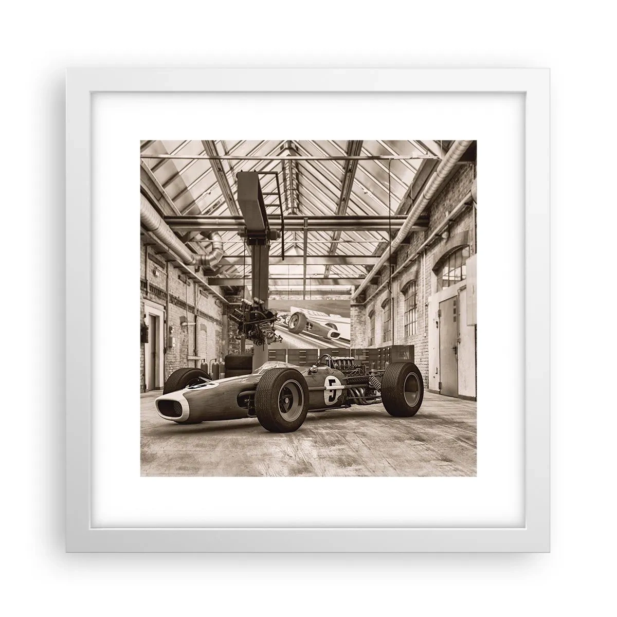 Plakat i hvid ramme - Vinderens hvile - 30x30 cm