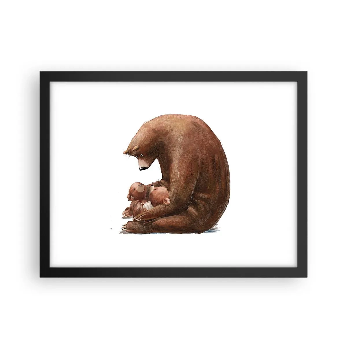 Plakat i sort ramme - Drøm sødt, børn - 40x30 cm