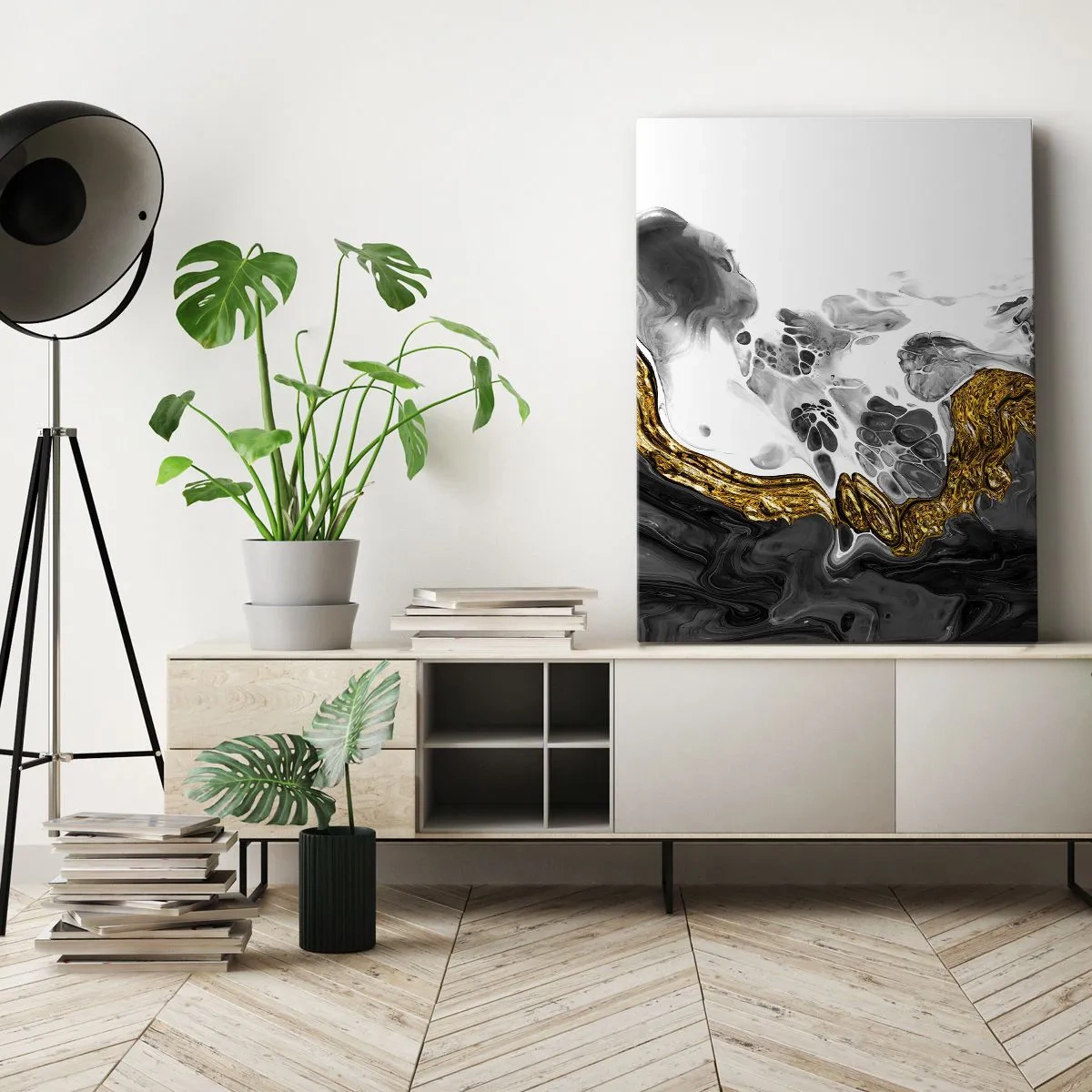 Lærredstryk - Billede på lærred - Organisk sammensætning - 50x70 cm