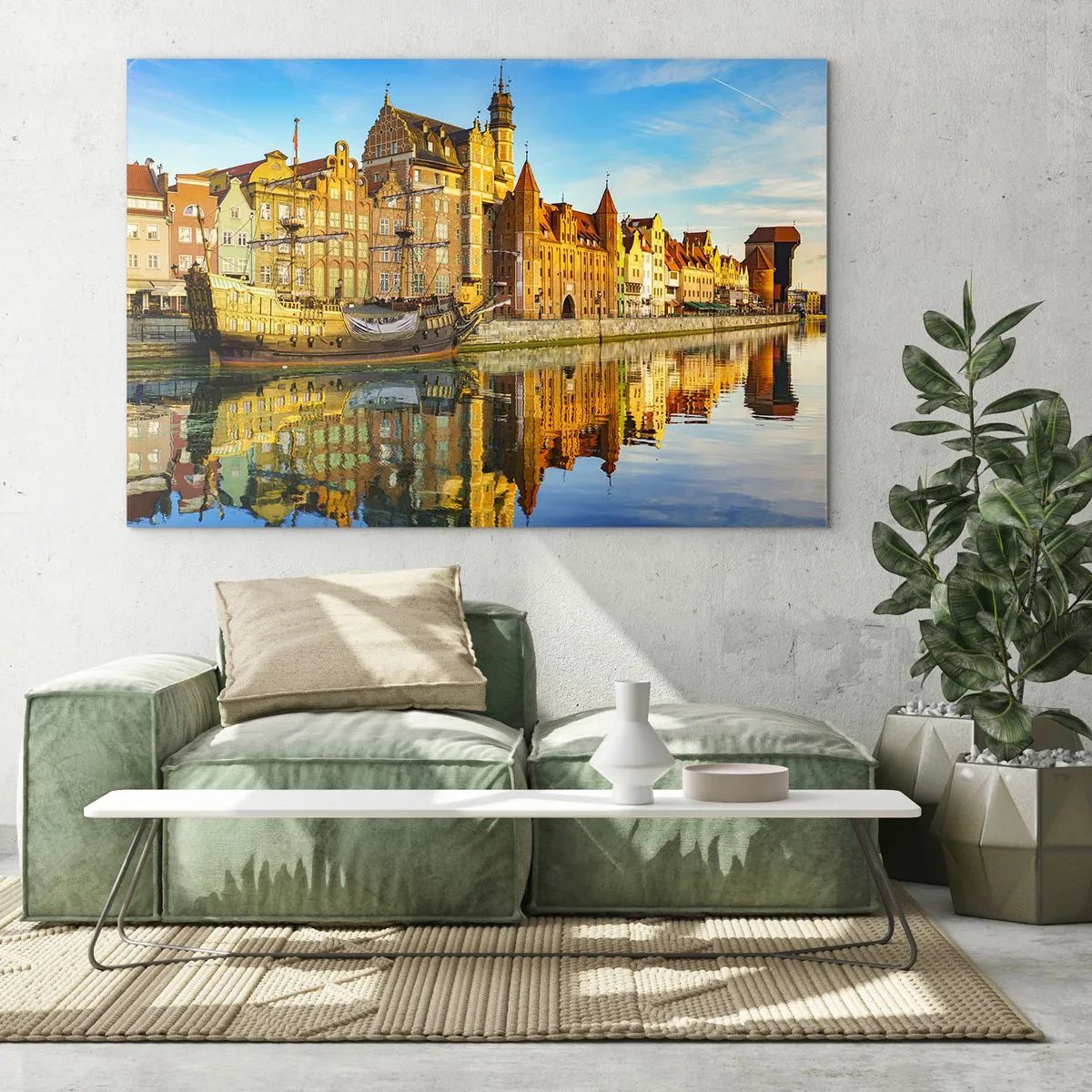 Billede på glas - Et spejlbillede af fortiden - 100x70 cm