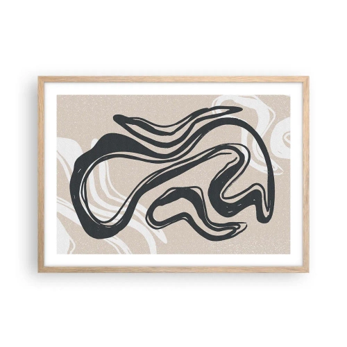 Plakat i ramme af lyst egetræ - Multipliceret udtryk - 70x50 cm