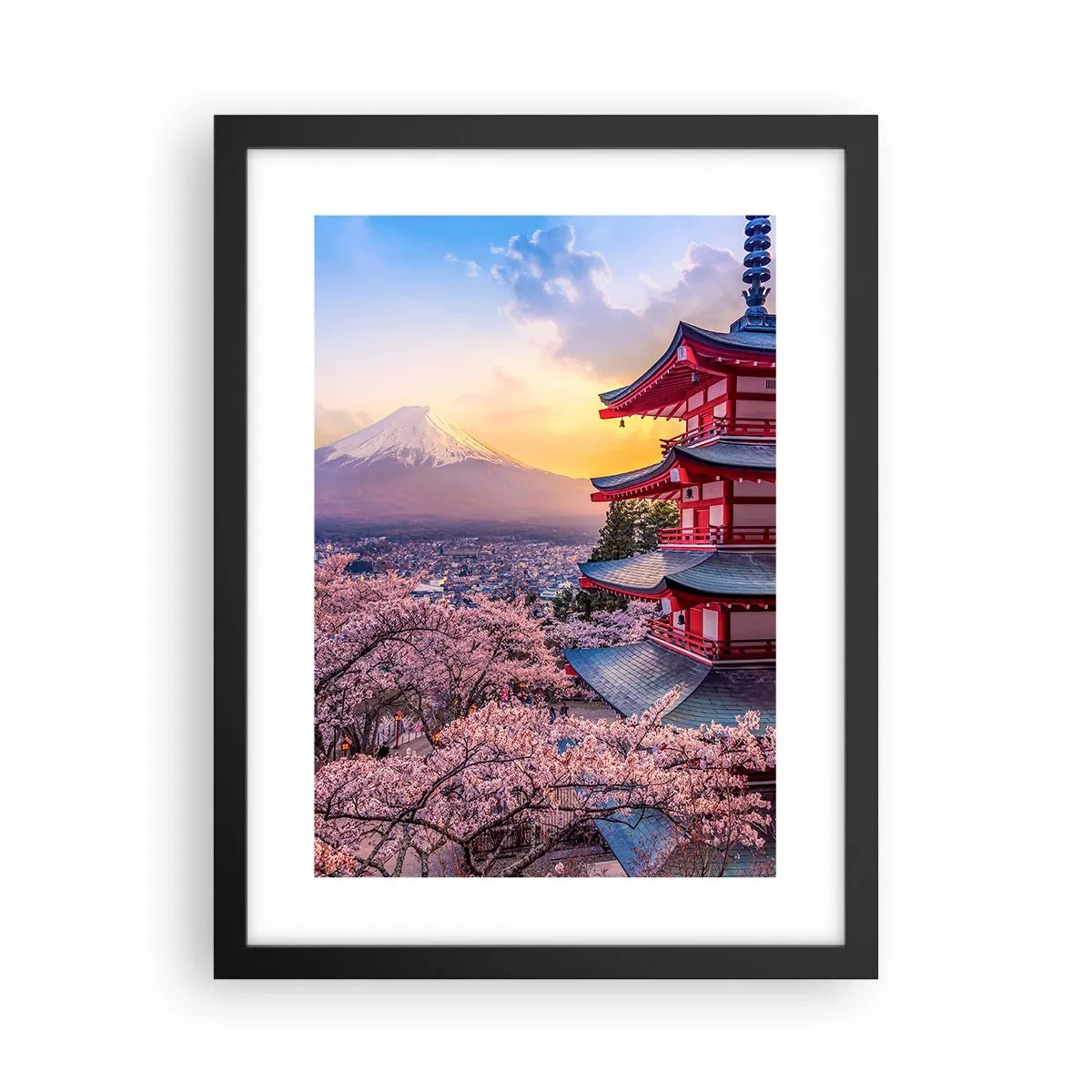 Plakat i sort ramme - Essensen af den japanske ånd - 30x40 cm