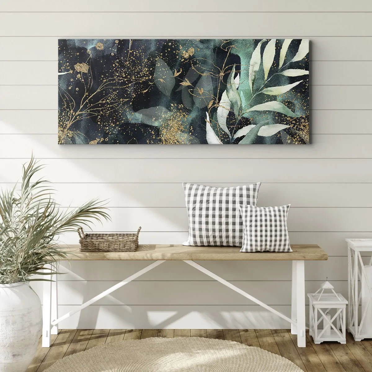 Lærredstryk - Billede på lærred - Fortryllet have - 100x40 cm