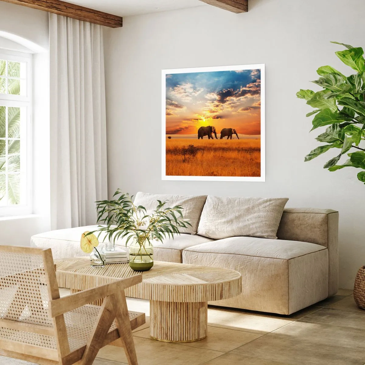 Plakat - Familievandring - 40x40 cm