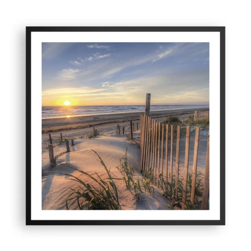 Plakat i sort ramme - Vindens blænding og skygge - 60x60 cm