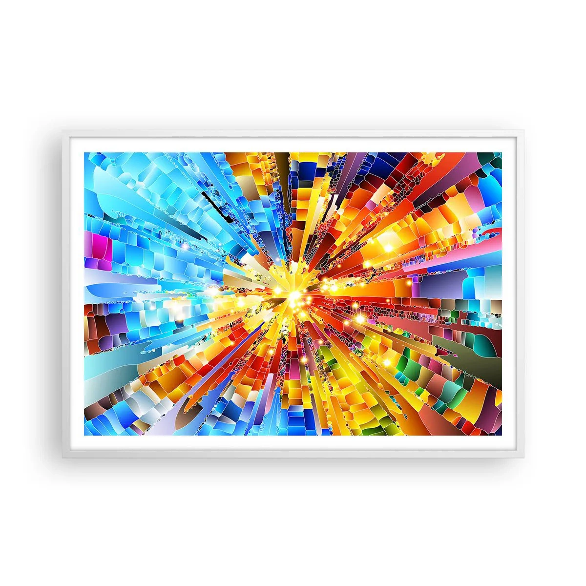 Plakat i hvid ramme - In medias res - 100x70 cm