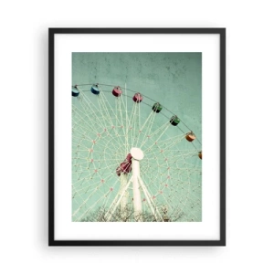 Plakat i sort ramme - Vi inviterer dig til at lege - 40x50 cm