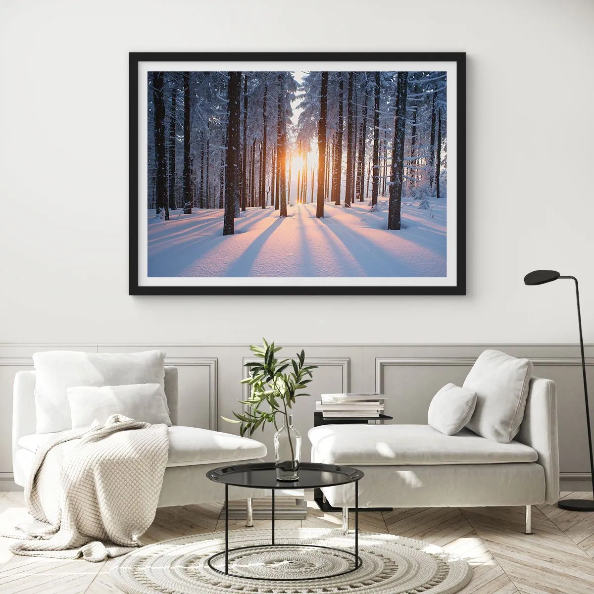 Plakat i sort ramme - Klart i sort og hvidt - 40x30 cm