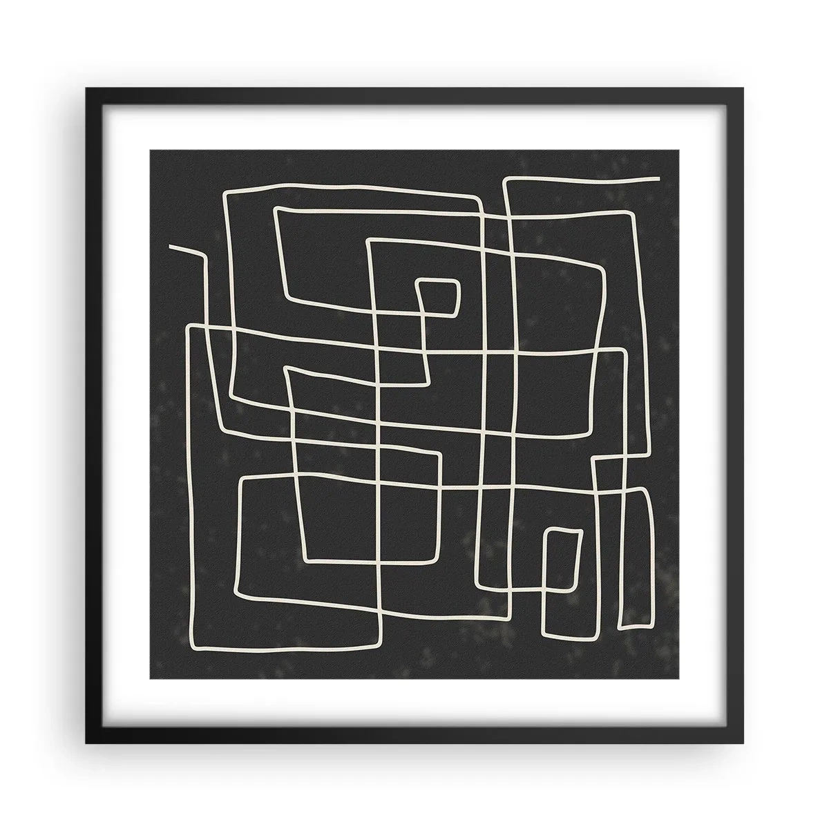 Plakat i sort ramme - Ikke helt så enkel - 50x50 cm