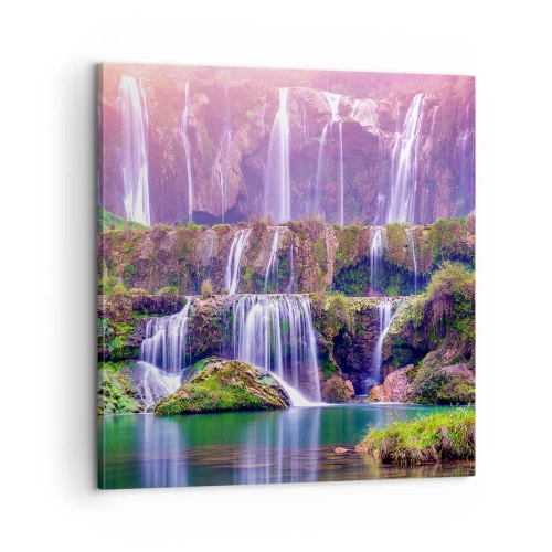 Lærredstryk - Billede på lærred - Trappe til himlen - 60x60 cm