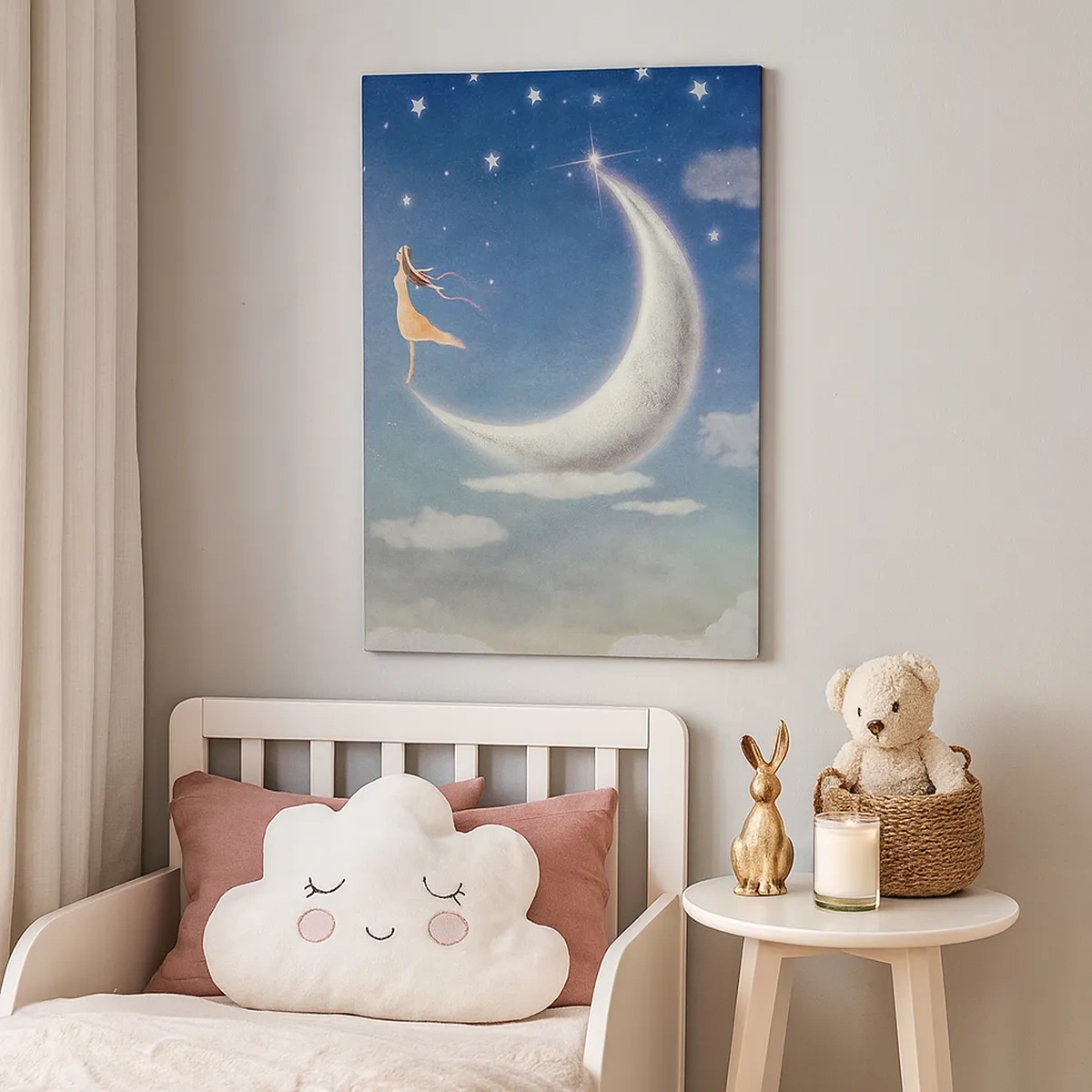 Lærredstryk - Billede på lærred - Blå bejler - 50x70 cm