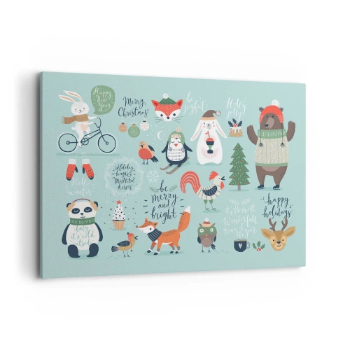 Lærredstryk - Billede på lærred - Må det altid være jul allerede nu! - 100x70 cm