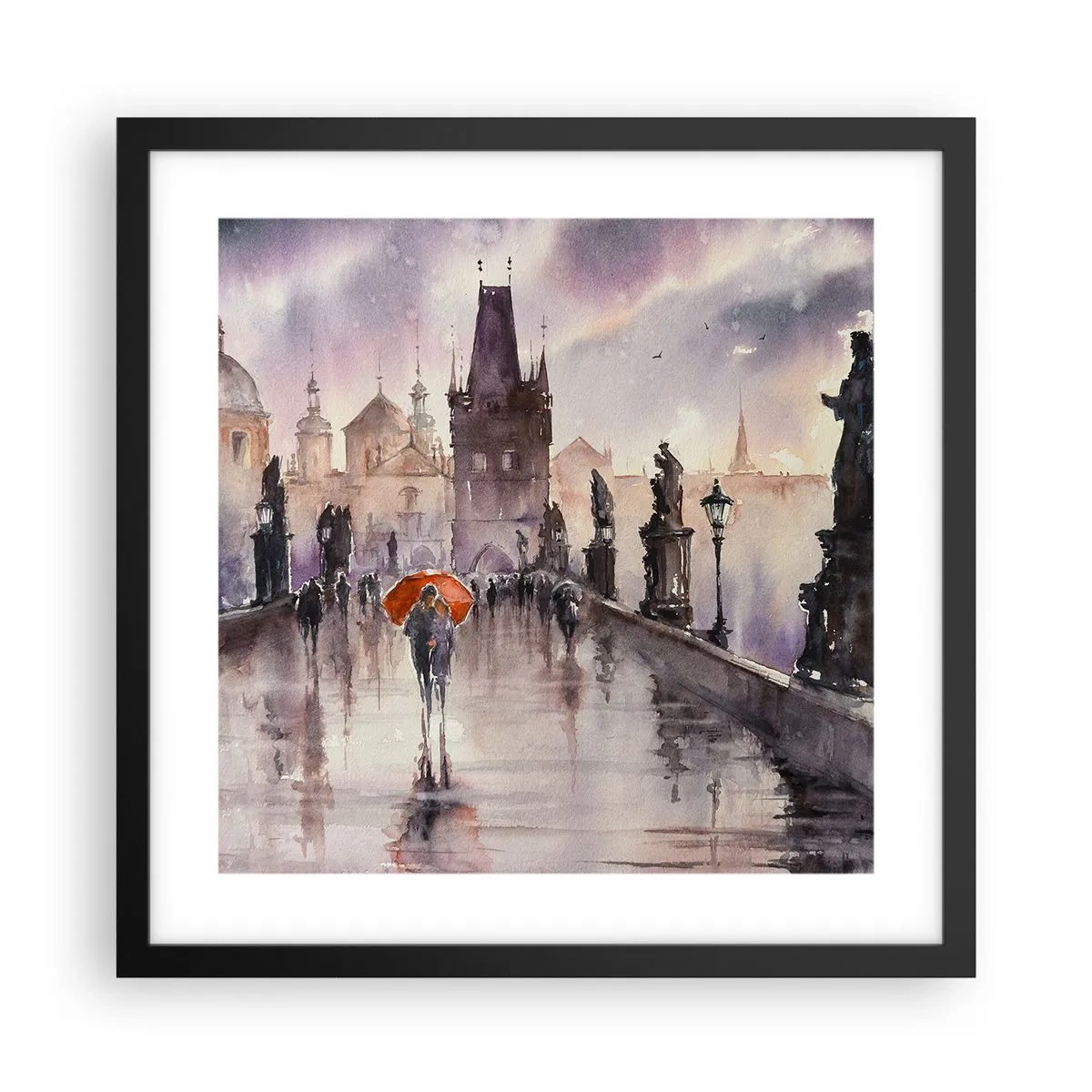 Plakat i sort ramme - Folk forandrer sig ikke - 40x40 cm