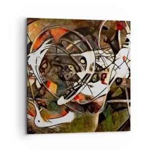 Lærredstryk - Billede på lærred - Kan du høre bevægelse? - 70x70 cm