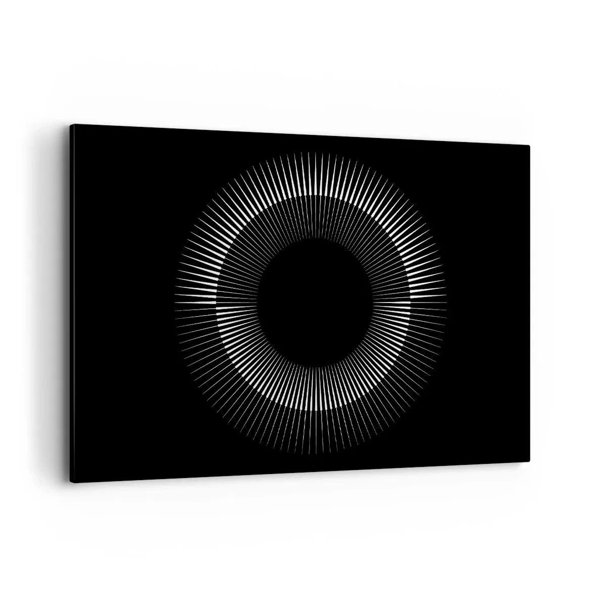 Lærredstryk - Billede på lærred - Sort sol - 120x80 cm