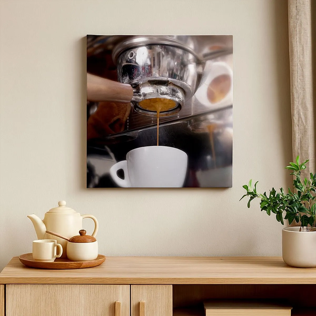 Lærredstryk - Billede på lærred - Et godt øjeblik på dagen - 30x30 cm