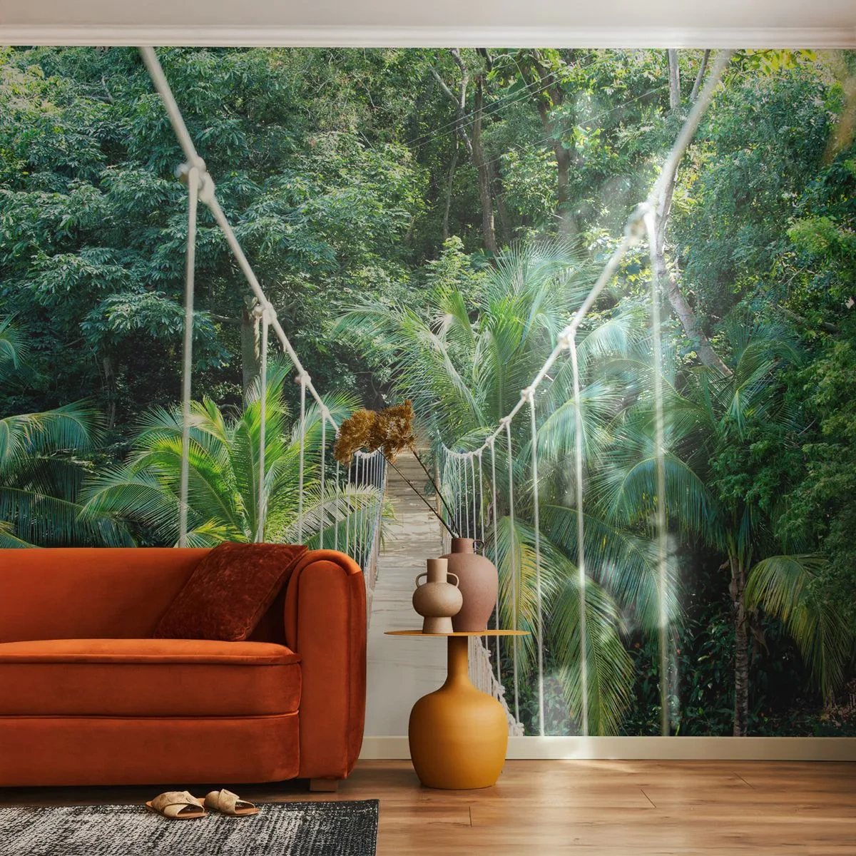 Fototapet Selvklæbende Deluxe Sticker - Velkommen til junglen! - Landskab, Jungle, Honduras - 250x175 cm