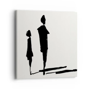 Lærredstryk - Billede på lærred - Sikkert sammen? - 30x30 cm