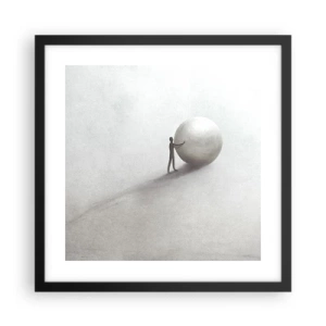 Plakat i sort ramme - Livets spil - 40x40 cm