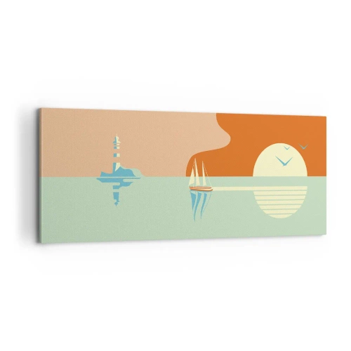 Lærredstryk - Billede på lærred - Det perfekte havlandskab - 100x40 cm