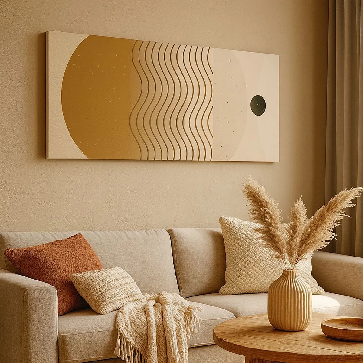 Lærredstryk - Billede på lærred - Om geometriske figurers oprindelse - 100x40 cm