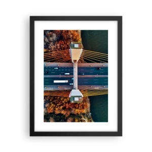 Plakat i sort ramme - Bag vandet, bag skovene - 30x40 cm