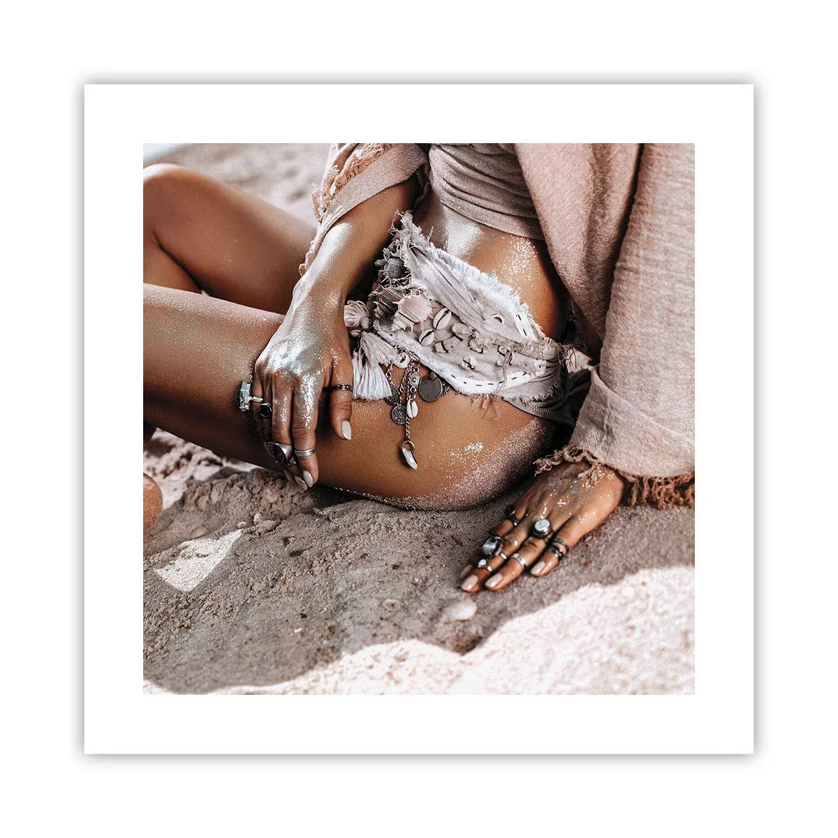 Plakat - Kastet ud af bølgerne? - 40x40 cm