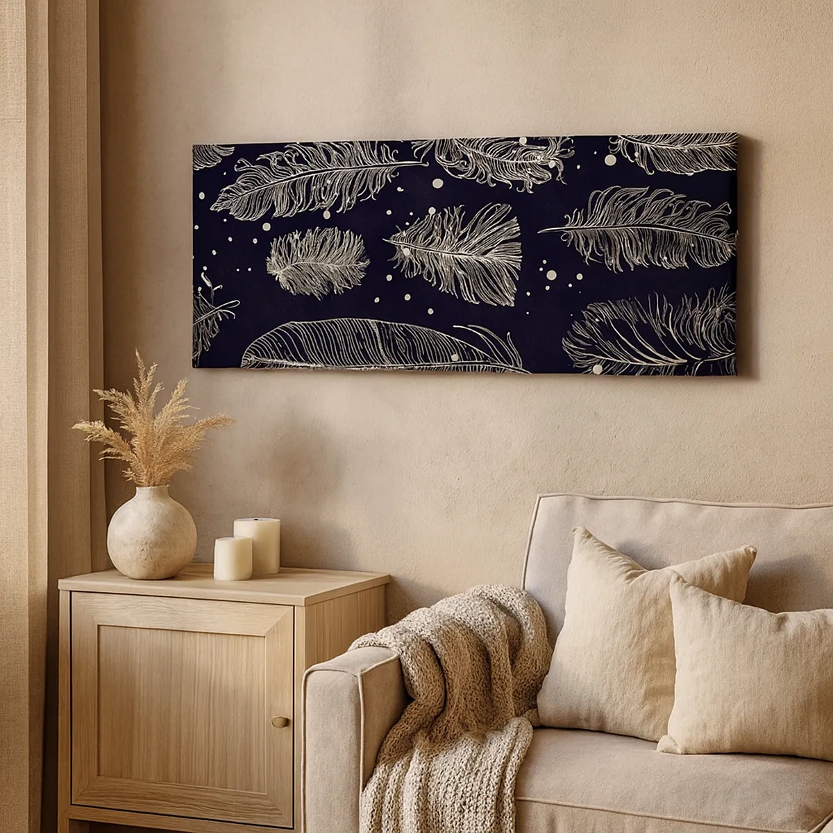 Lærredstryk - Billede på lærred - Fjerede blonder - 30x30 cm