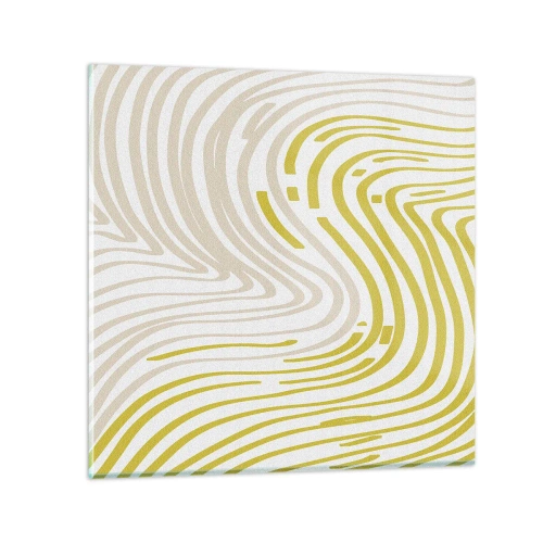 Billede på glas - Komposition med et blidt sving - 50x50 cm