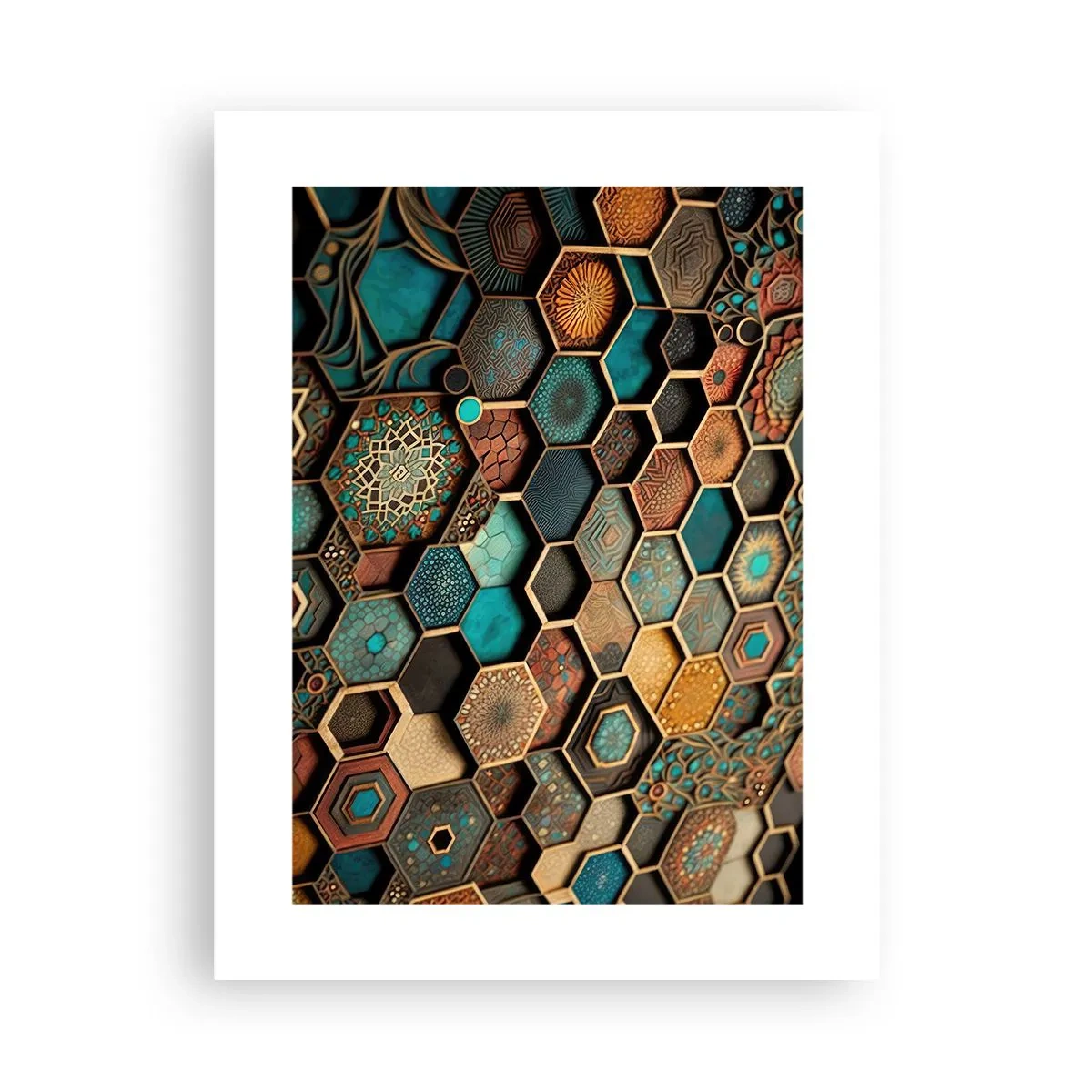 Plakat - Arabiske ornamenter - en variation - 30x40 cm