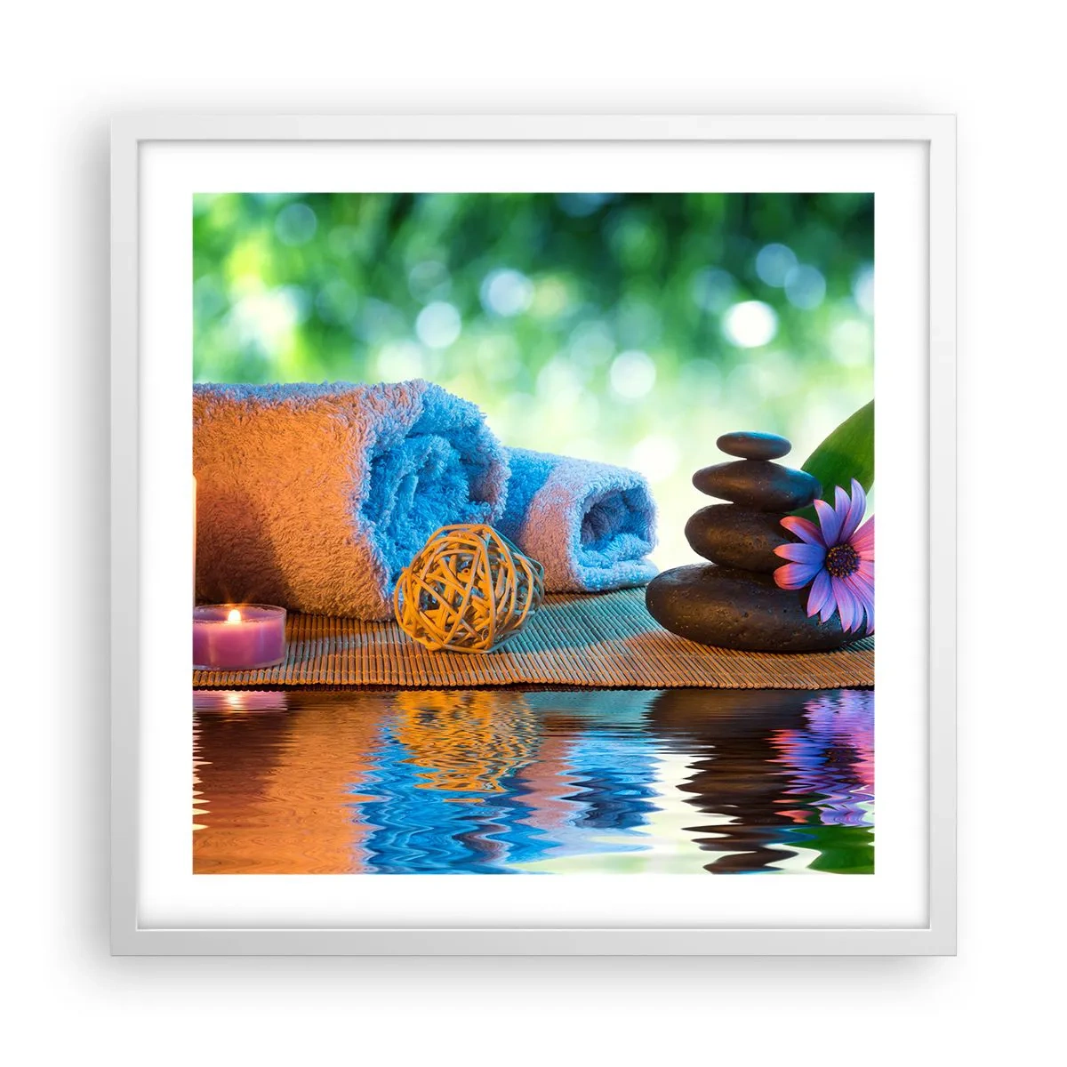 Plakat i hvid ramme - Tid til kroppen - 50x50 cm