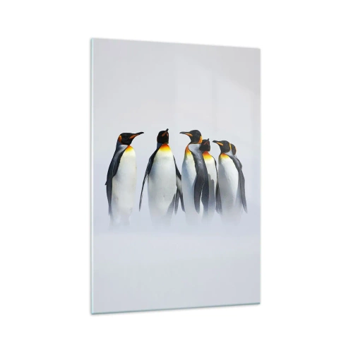 Billede på glas - Møde i aftenkjole - 70x100 cm