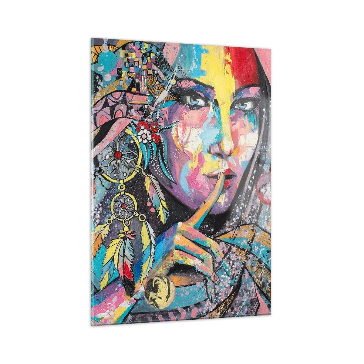 Billede på glas - Vær tavs, indtil du forstår - 50x70 cm