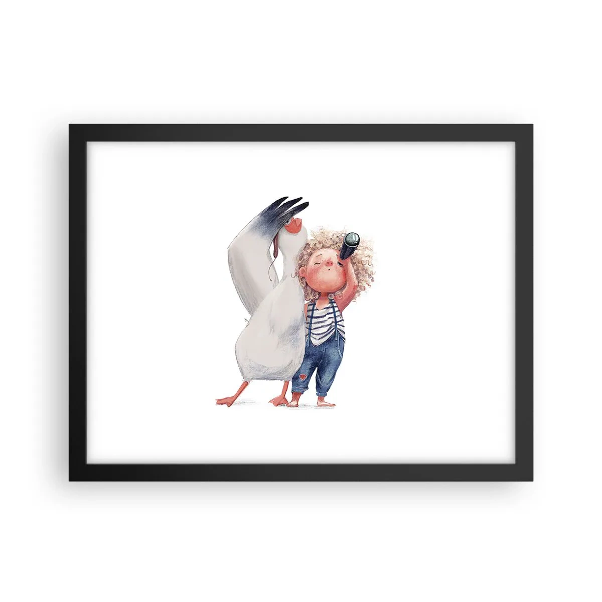 Plakat i sort ramme - En plan for en fantastisk rejse - 40x30 cm