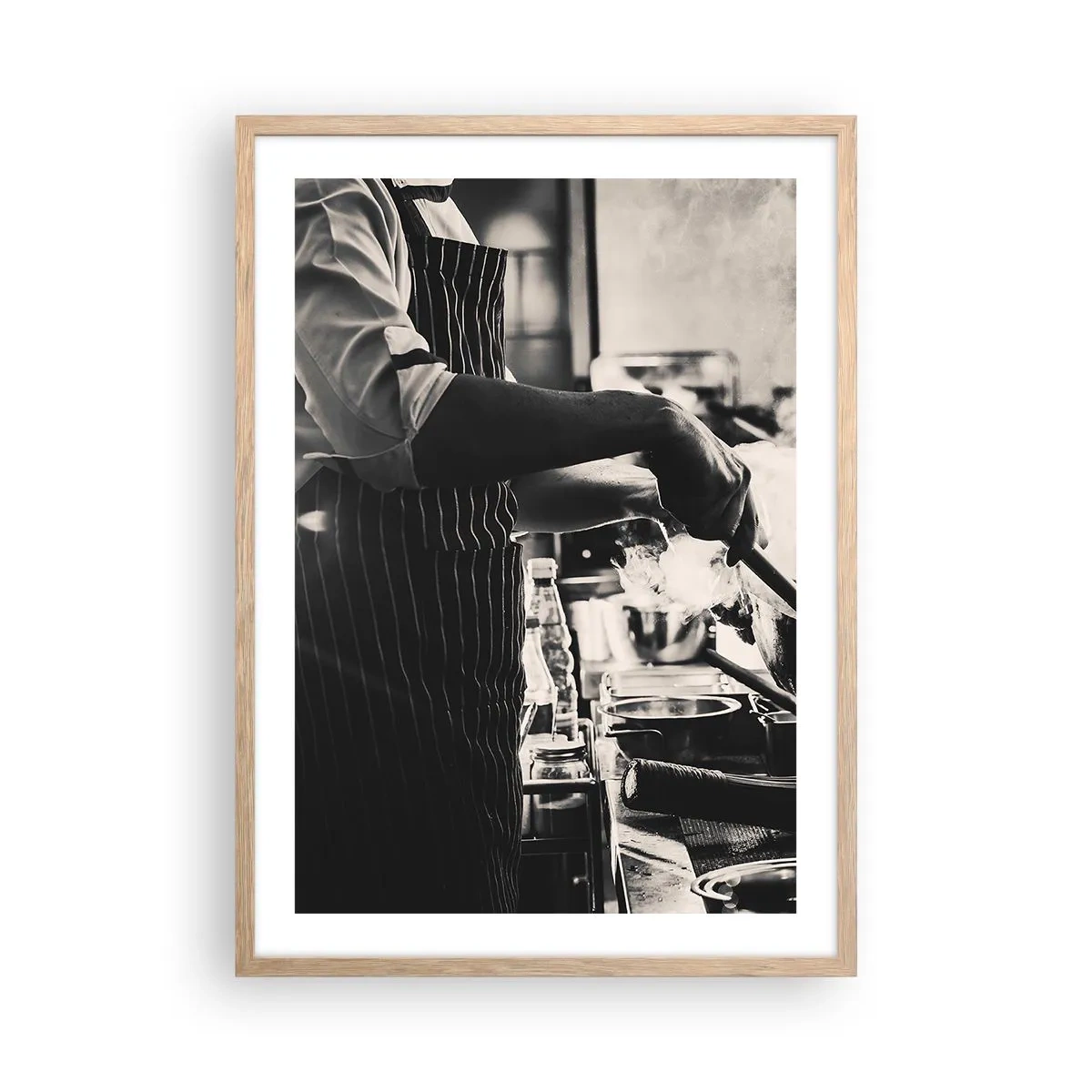 Plakat i ramme af lyst egetræ - Smagernes alkymi - 50x70 cm